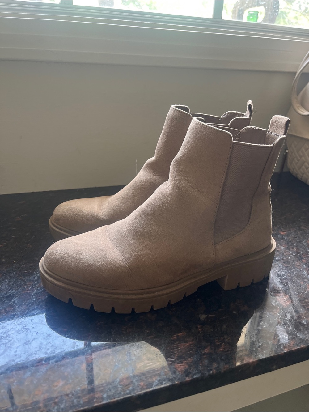 Women's Taupe Chelsea Ankle Boots